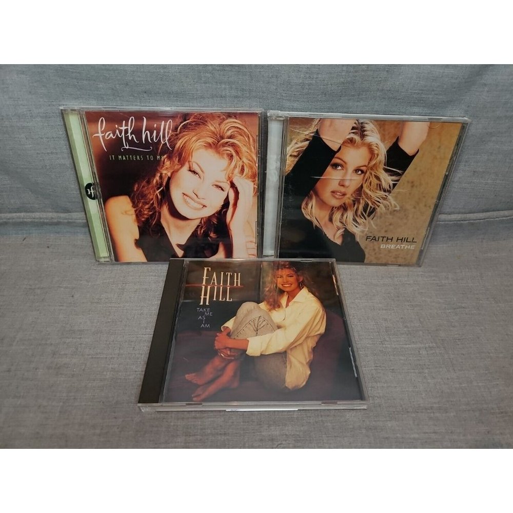 Lot of 3 Faith Hill CDs: It Matters to Me, Breathe, Take Me As I Am